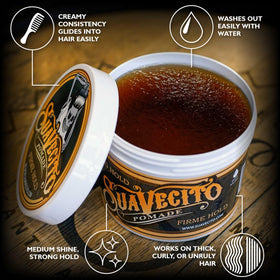Suavecito open tub close-up of creamy texture for easy application benefit