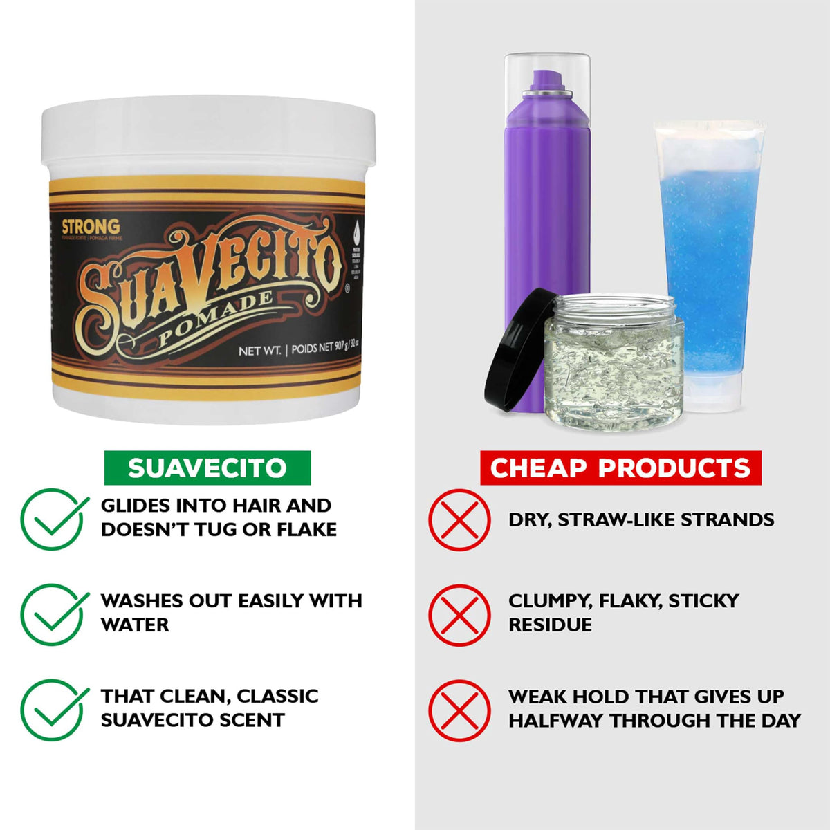 Suavecito scoop in hand demonstrating pliable consistency for easy spread
