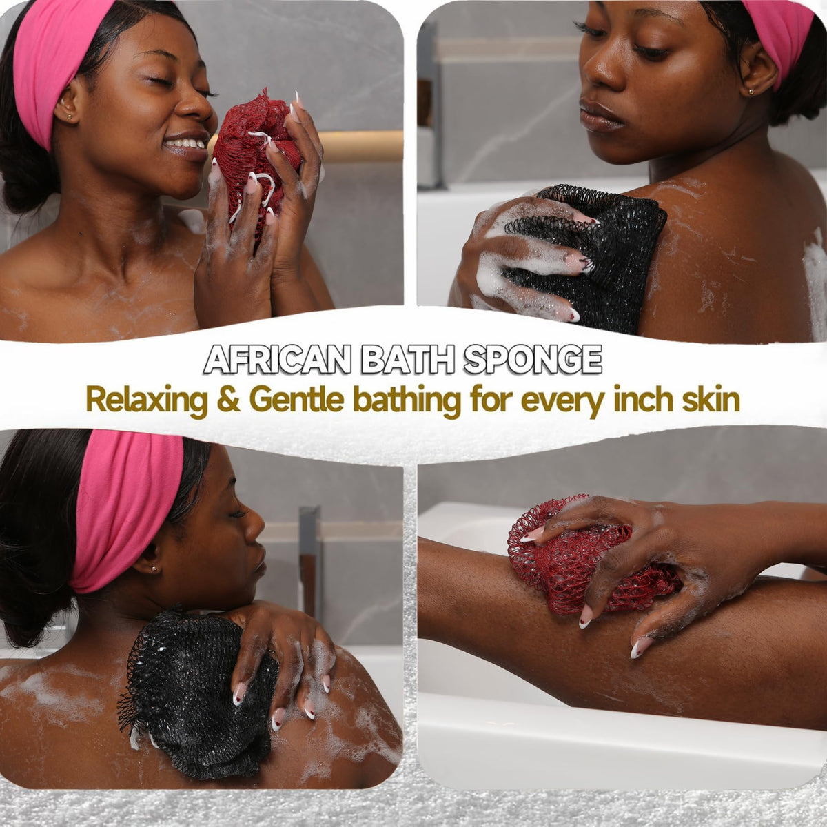 SubSahara sponge creating rich lather in shower for thorough cleansing