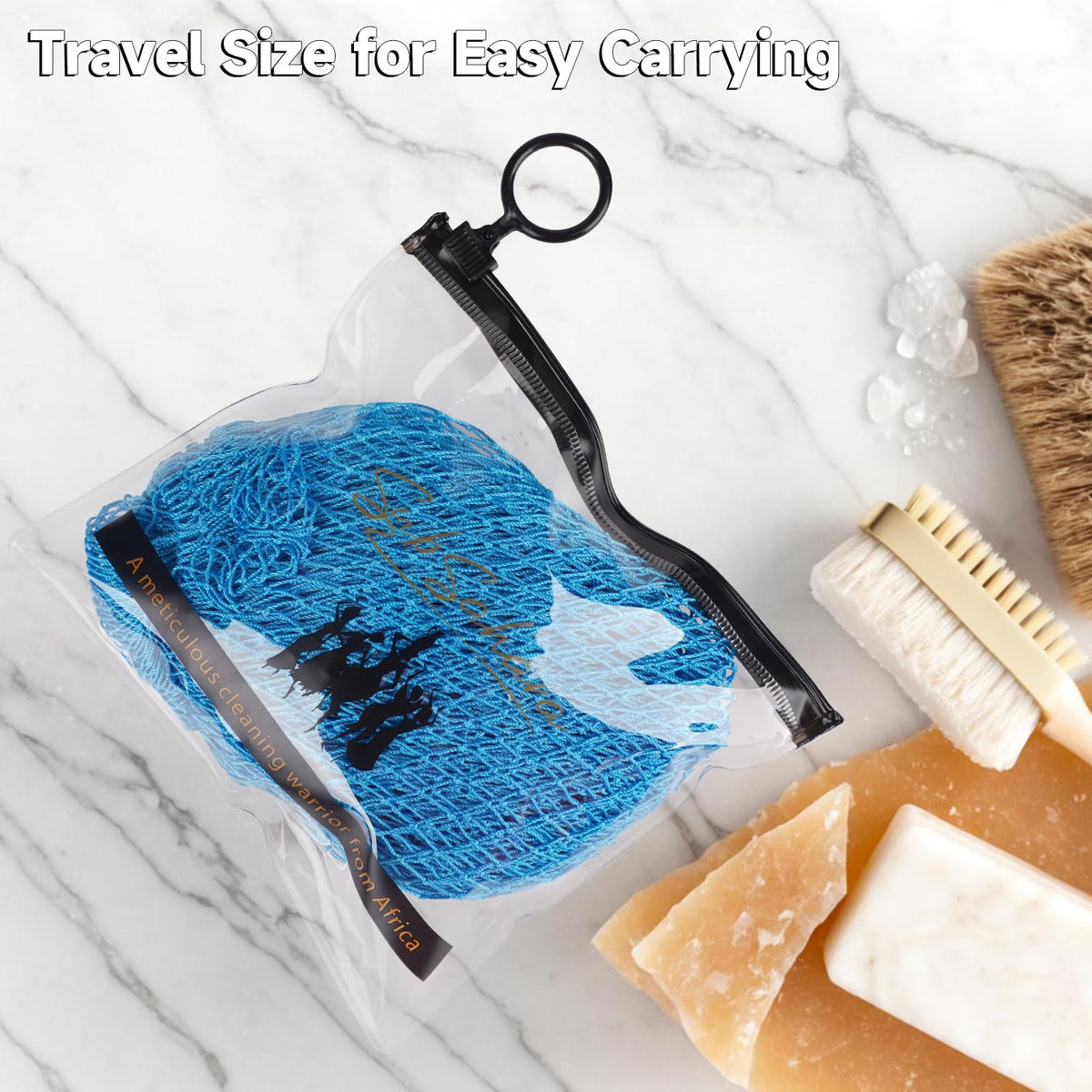 SubSahara compact travel pouch with sponge for on-the-go convenience
