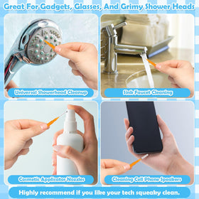 Sublaga lifestyle bathroom setup demonstrating kit use for cleaner fixtures