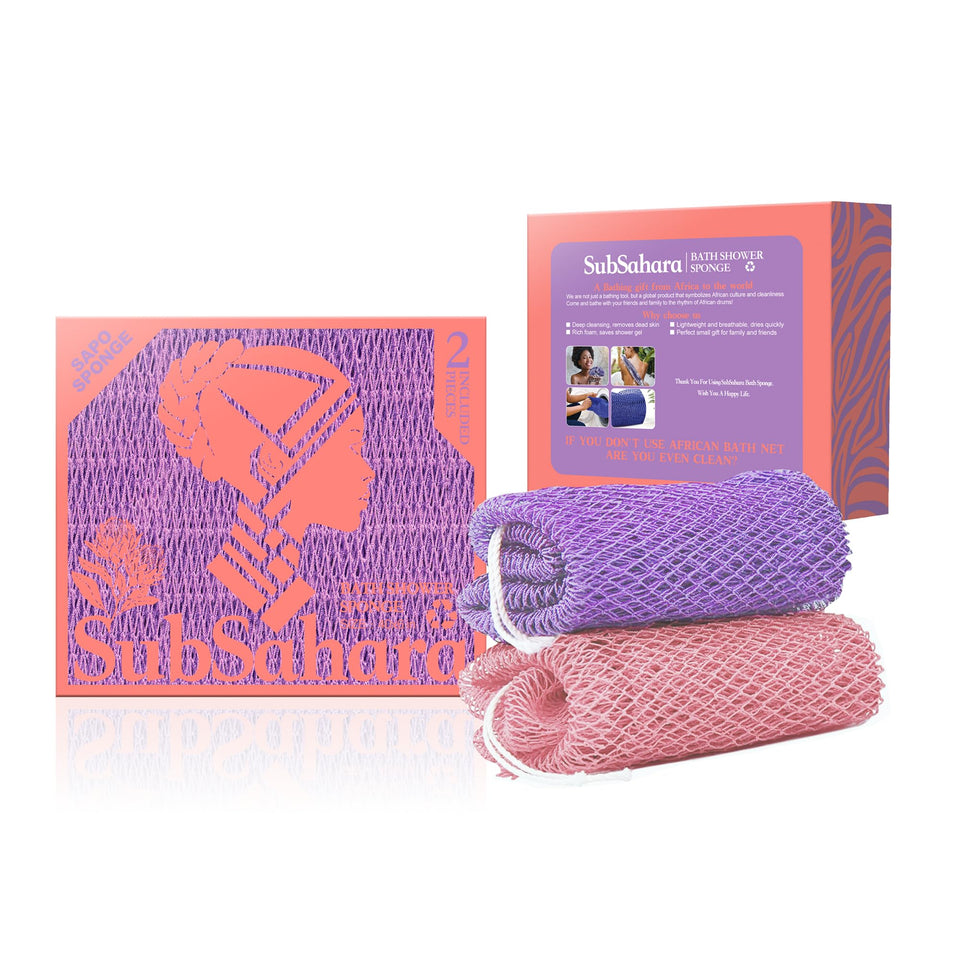 SubSahara front view of blush sponge pouch showing compact travel benefit