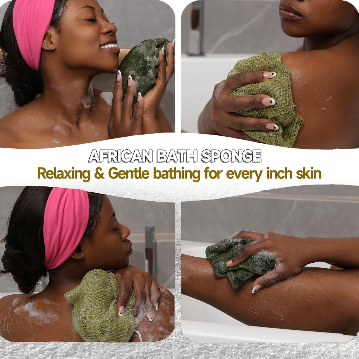 SubSahara hand holding sponge showing soft texture and comfortable grip benefit