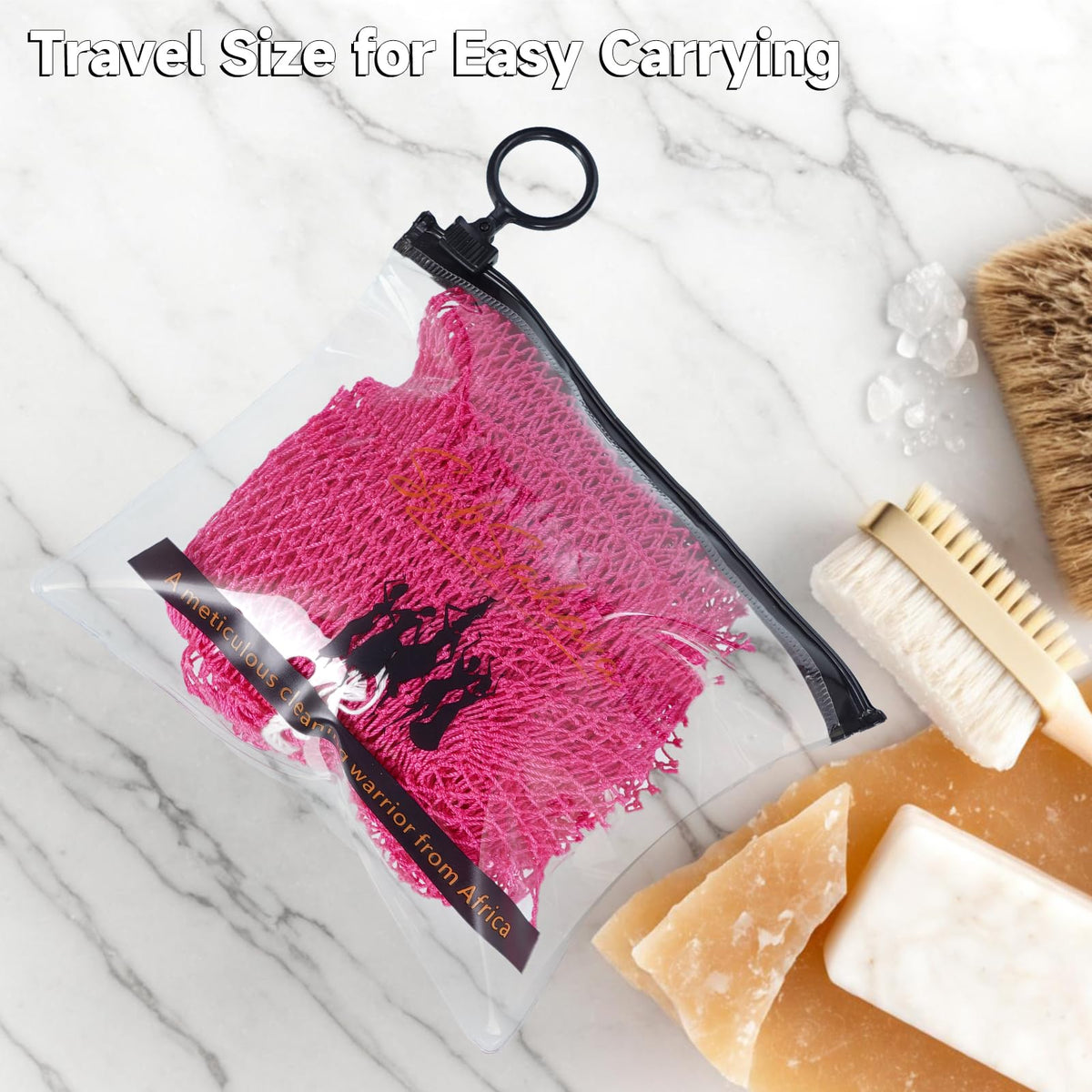 SubSahara compact travel pouch with sponge inside illustrating convenient packing