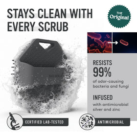 Sud Scrub close-up of flexible fins demonstrating smooth exfoliation without irritation