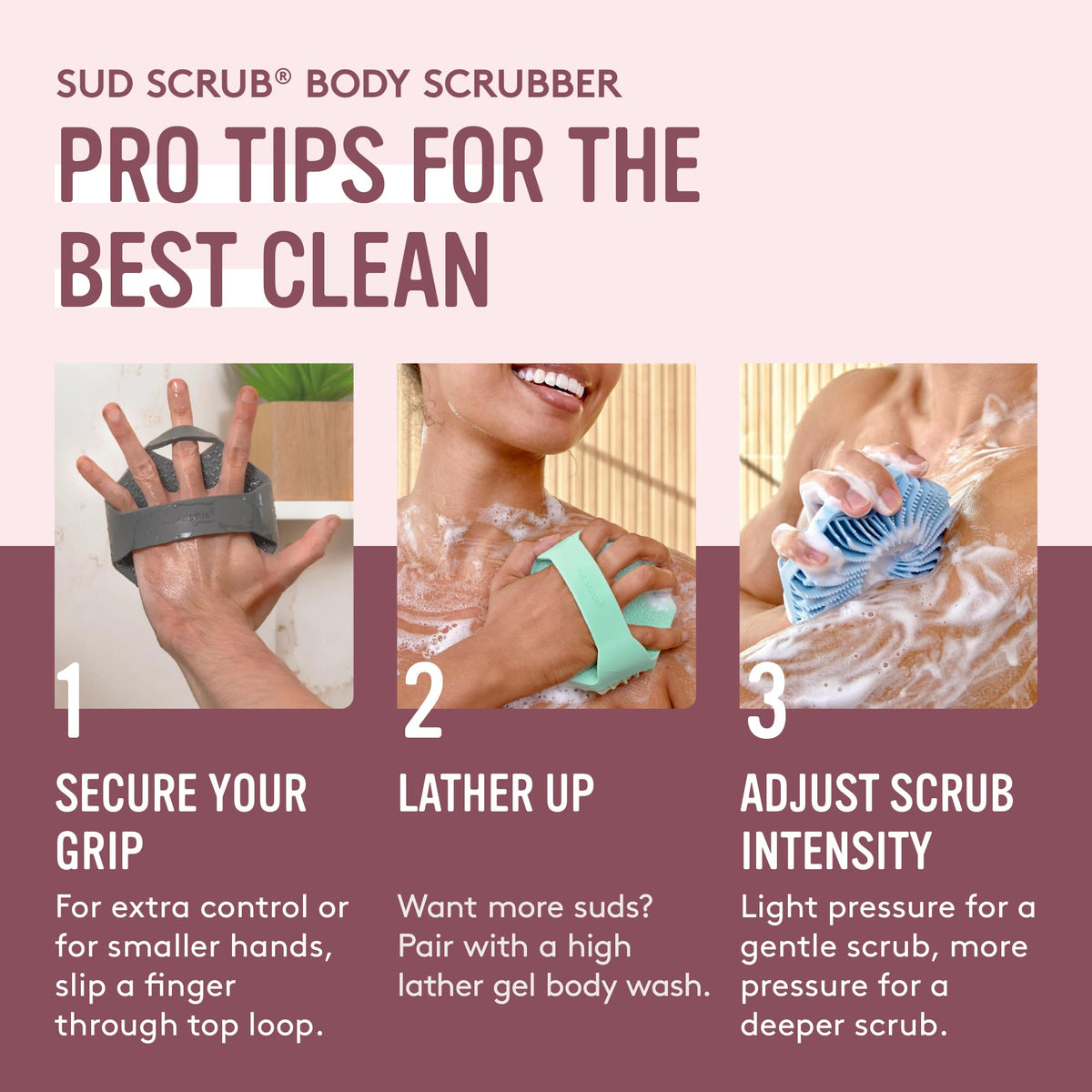 Sud Scrub on bathroom shelf showing recyclable material and eco-friendly choice
