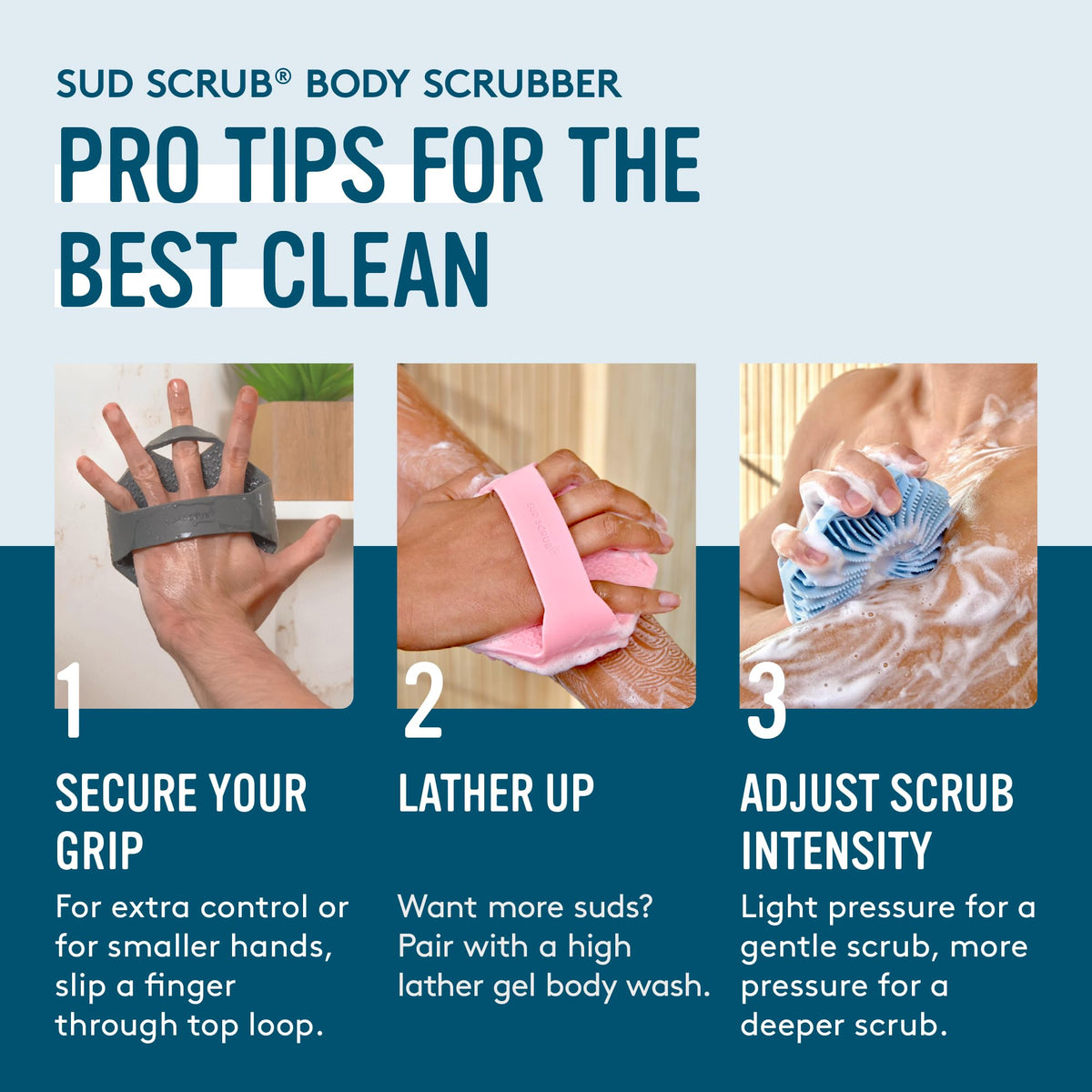 Sud Scrub packaging and contents showing recyclable product benefit