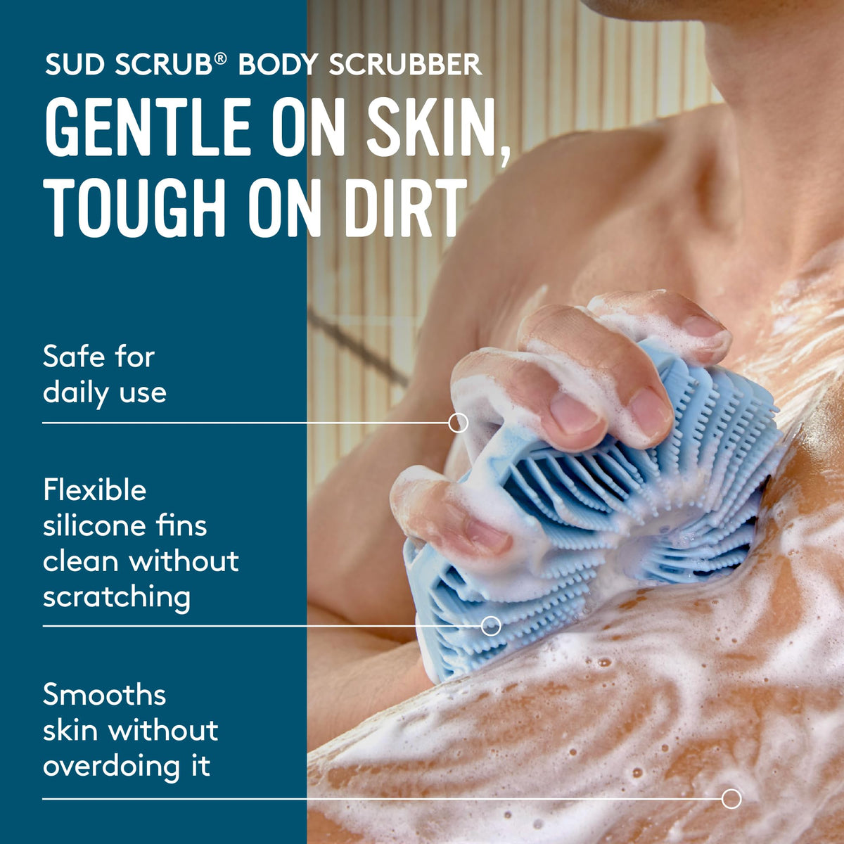 Sud Scrub textured backstrap displaying secure grip benefit