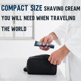 sufe foam on face with razor in hand showing smooth glide and comfortable shave