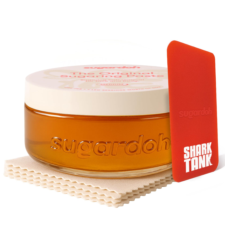 SUGARDOH vintage jar front showing brand and ready-to-use firm paste benefit