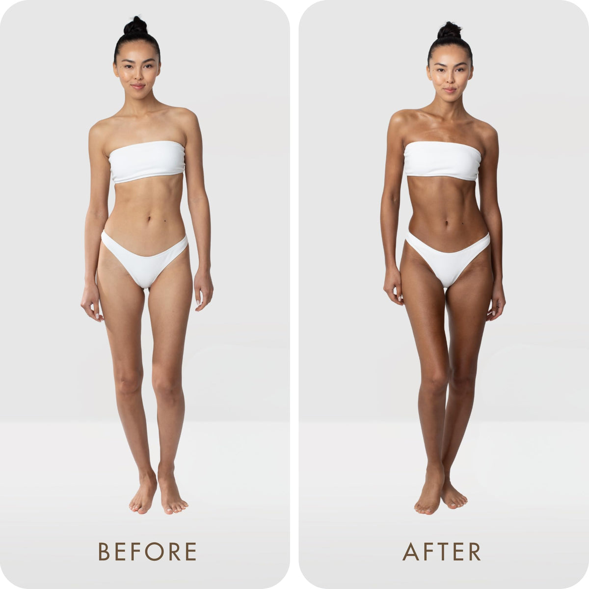 SUGARED + BRONZED application on arm illustrating smooth, natural-looking color