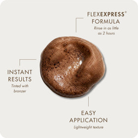 SUGARED + BRONZED pump dispensing mousse highlighting convenient application