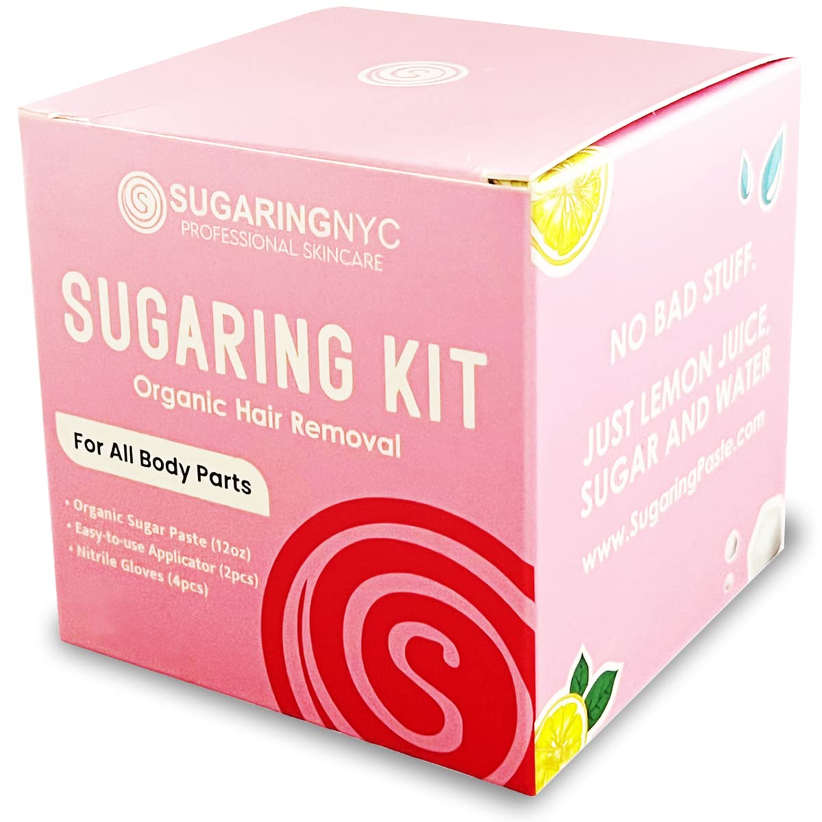 Sugaring front packaging showing brand and kit benefits for clean at-home use
