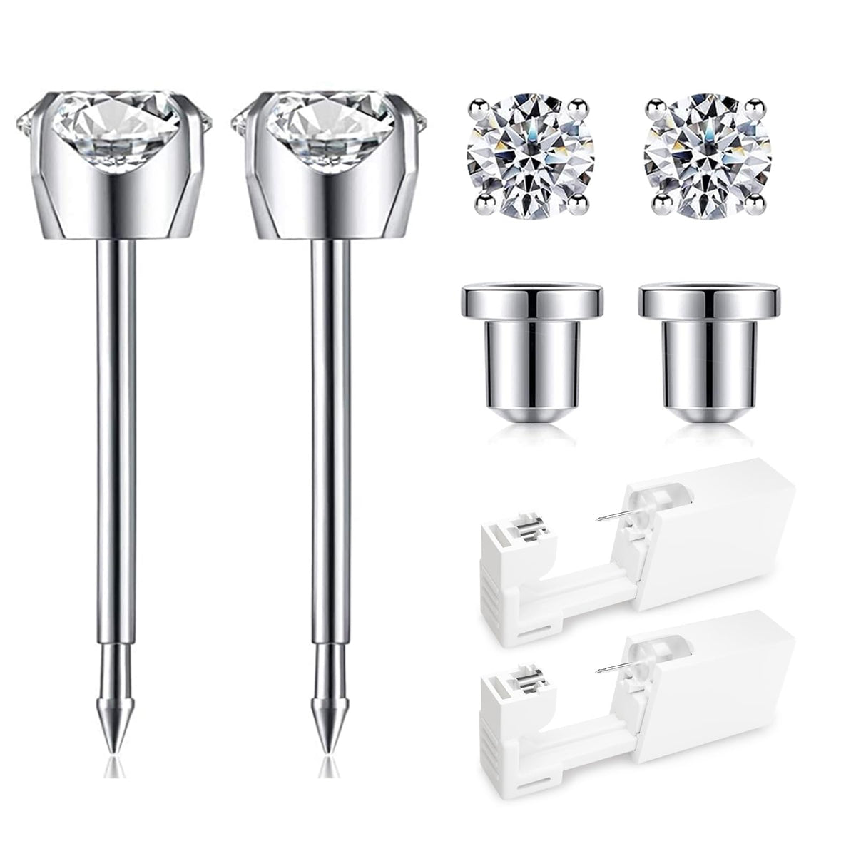 SugarTang front packaging showing sterile disposable ear piercing kit and benefits