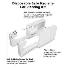 SugarTang side profile of disposable piercing gun displaying single-use design and safety
