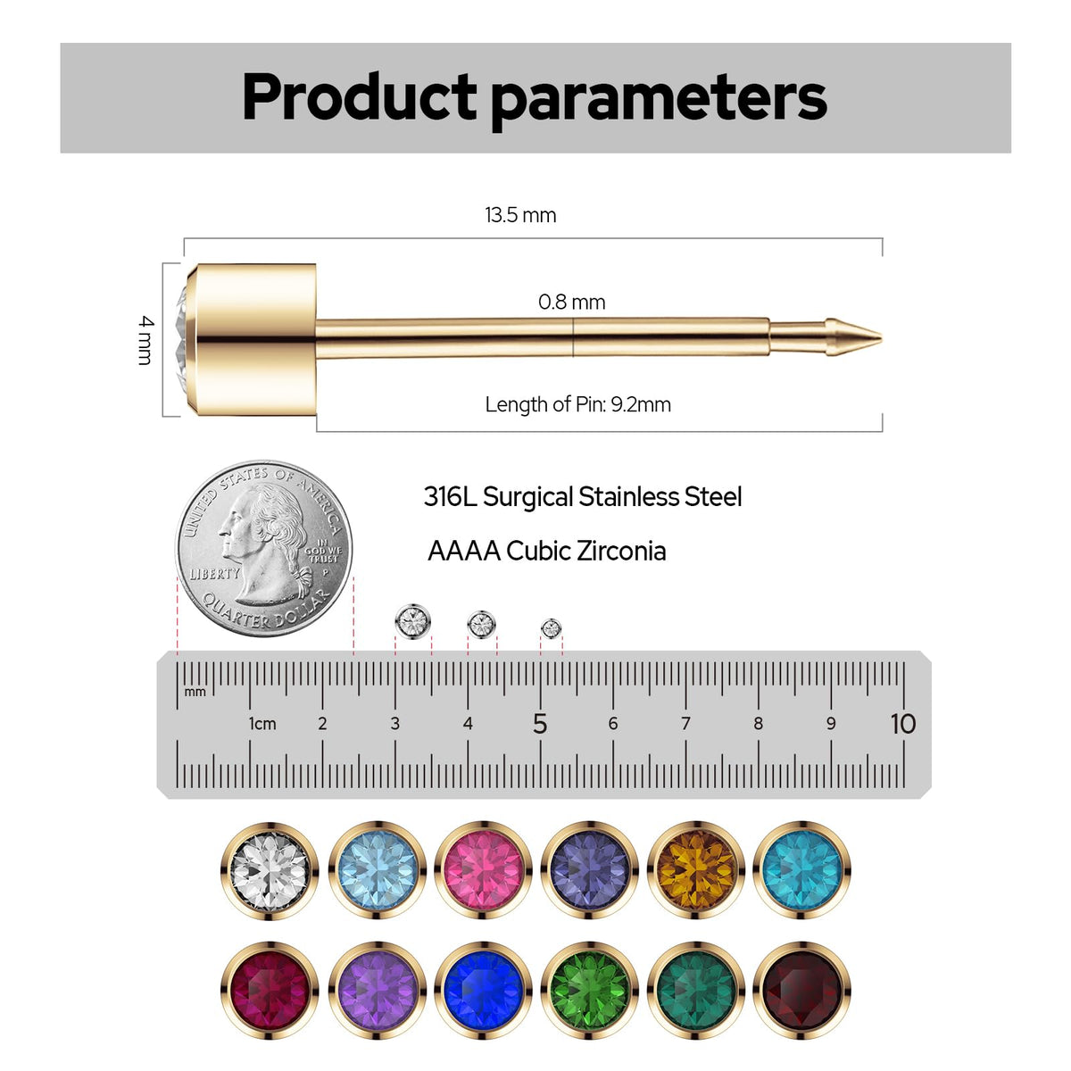 SugarTang close-up of preloaded disposable piercing device for confident single-use