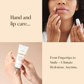 Suhctuptx lotion and hand cream texture on skin, fast-absorbing hydration