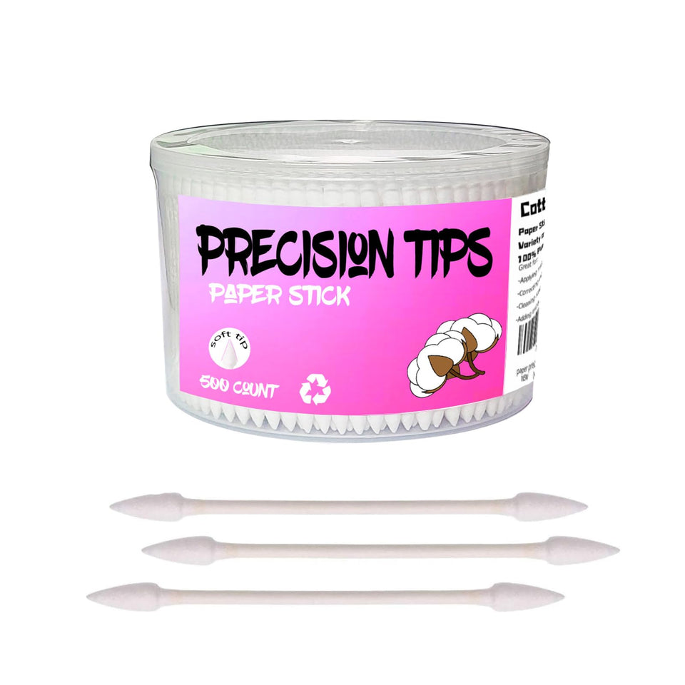 SUIZWMOU front packaging showing 500-count box and pointed tips for precision