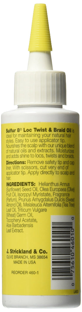SULFUR8 oil being applied to locs and scalp, soothes dryness and adds shine