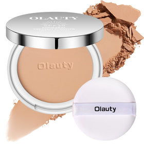 Sulily compact front view showing open pressed powder and mirror, portable protection