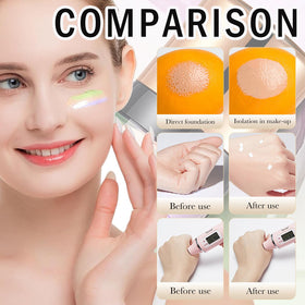 Sulily primer applied to face before foundation to smooth texture and improve makeup hold