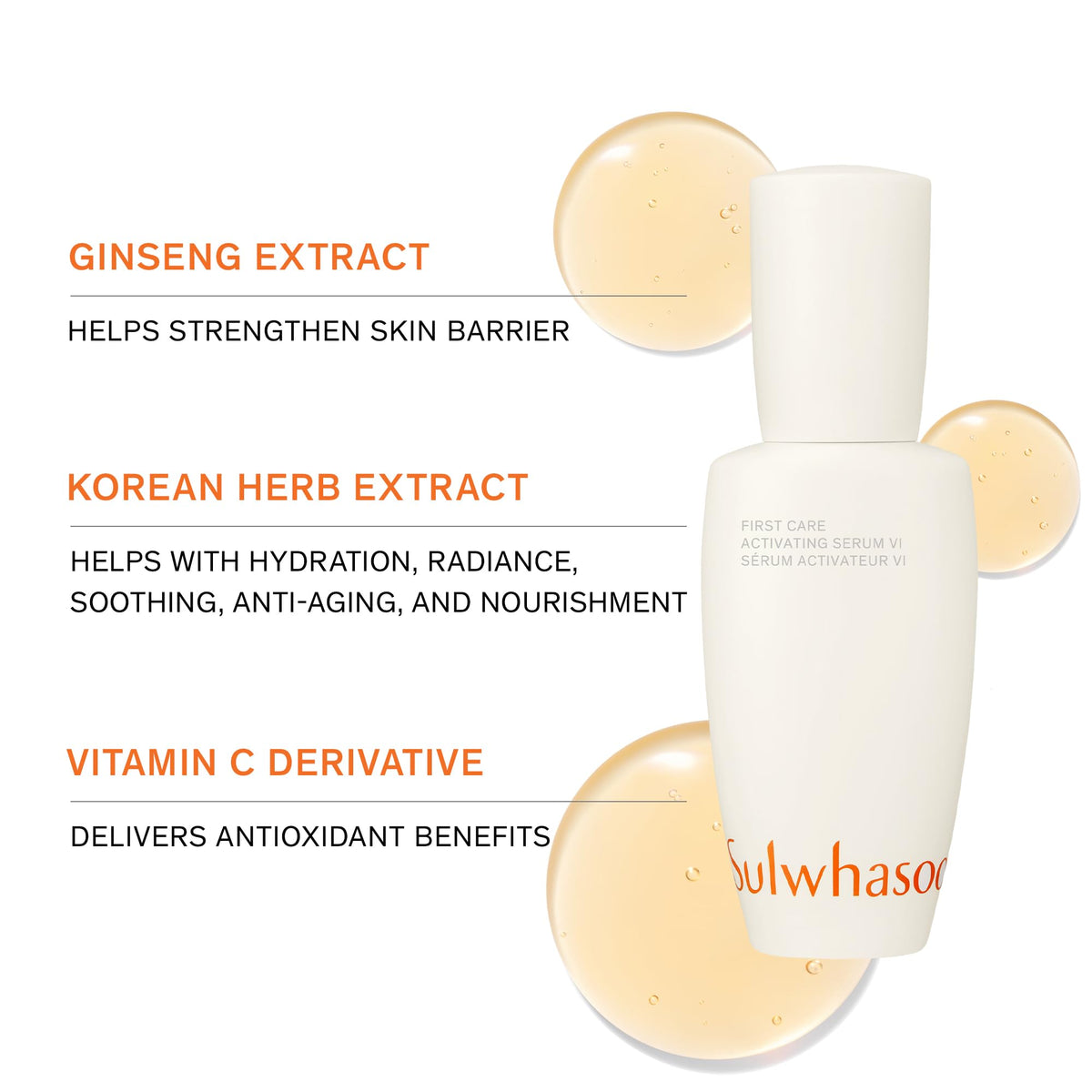 Sulwhasoo First Care Activating Serum bottle for boosted absorption