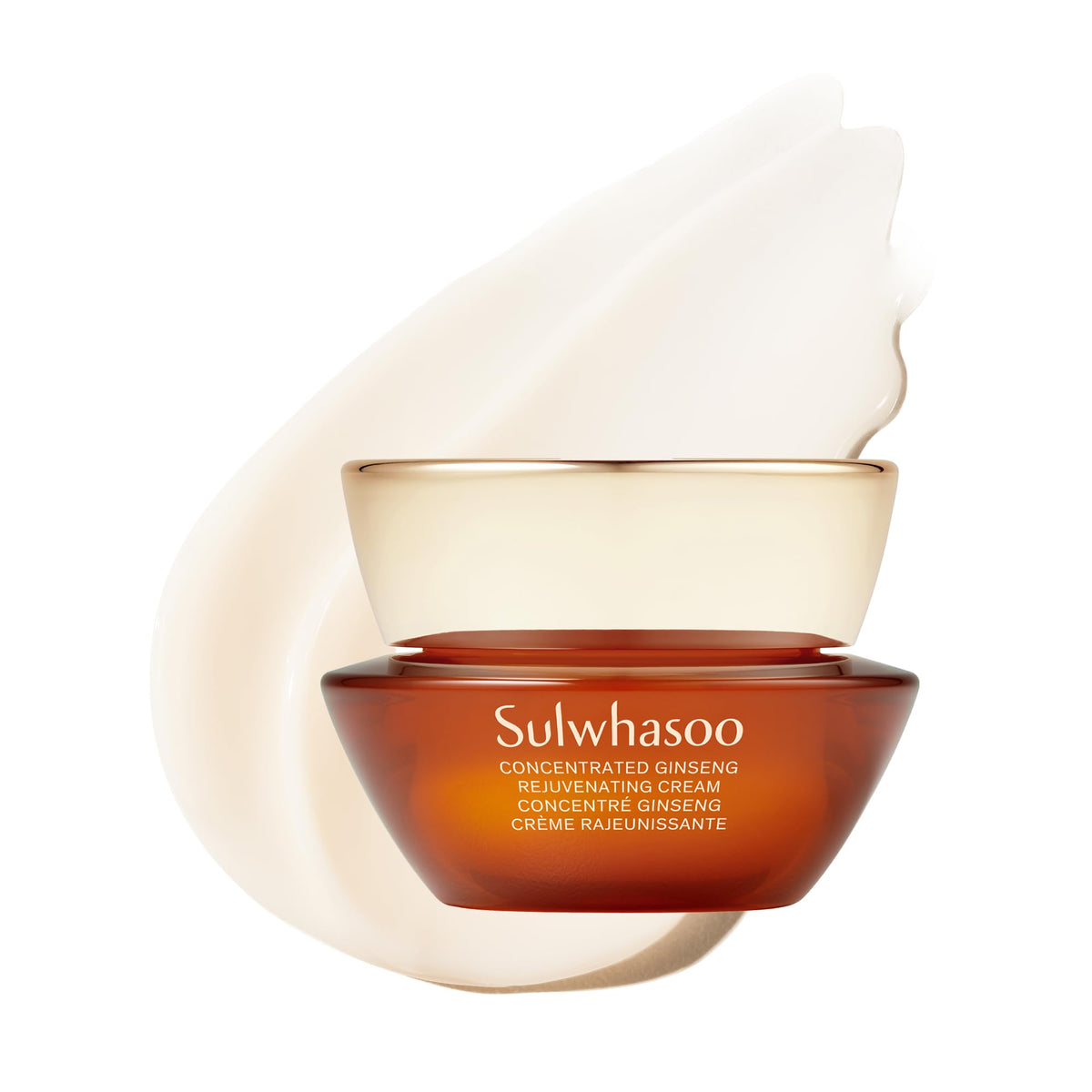 Sulwhasoo jar front view showing premium packaging and luxurious finish
