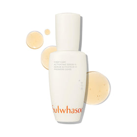 Sulwhasoo bottle front showing elegant packaging and brand benefit