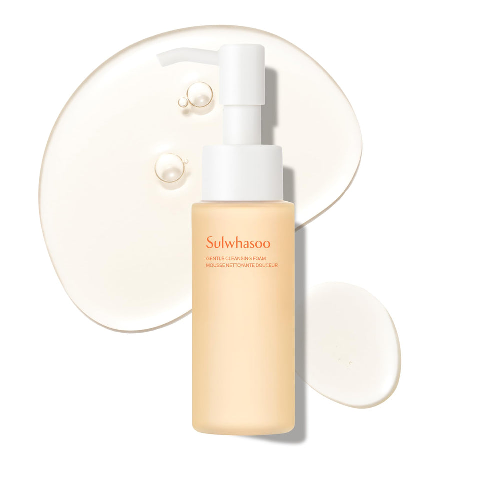 Sulwhasoo front packaging showing gentle cleansing foam and travel benefit