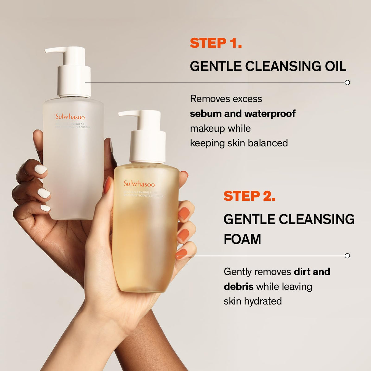 Sulwhasoo rinsed skin detail showing refreshed, hydrated look after use