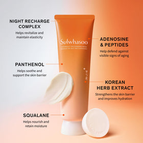 Sulwhasoo mask applied on hands to show easy spreadability and absorption