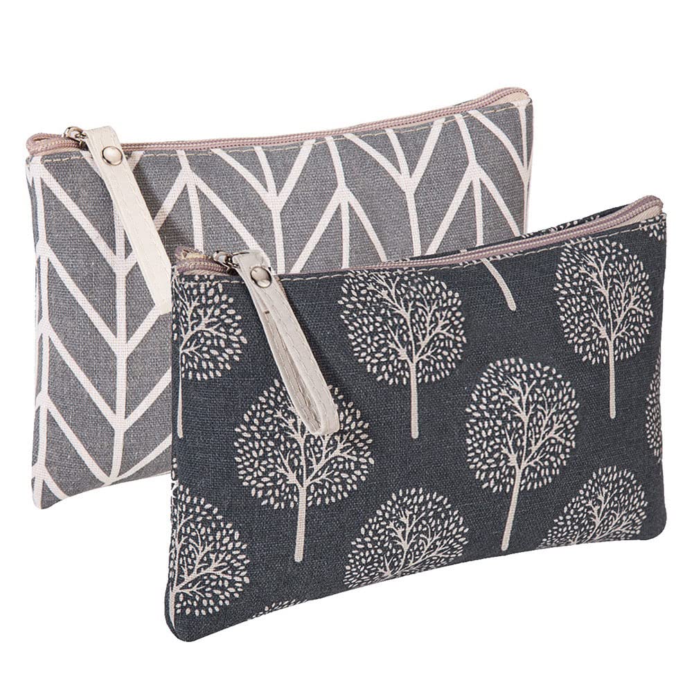 SUMAJU front view of both patterned cosmetic bags showing compact benefits