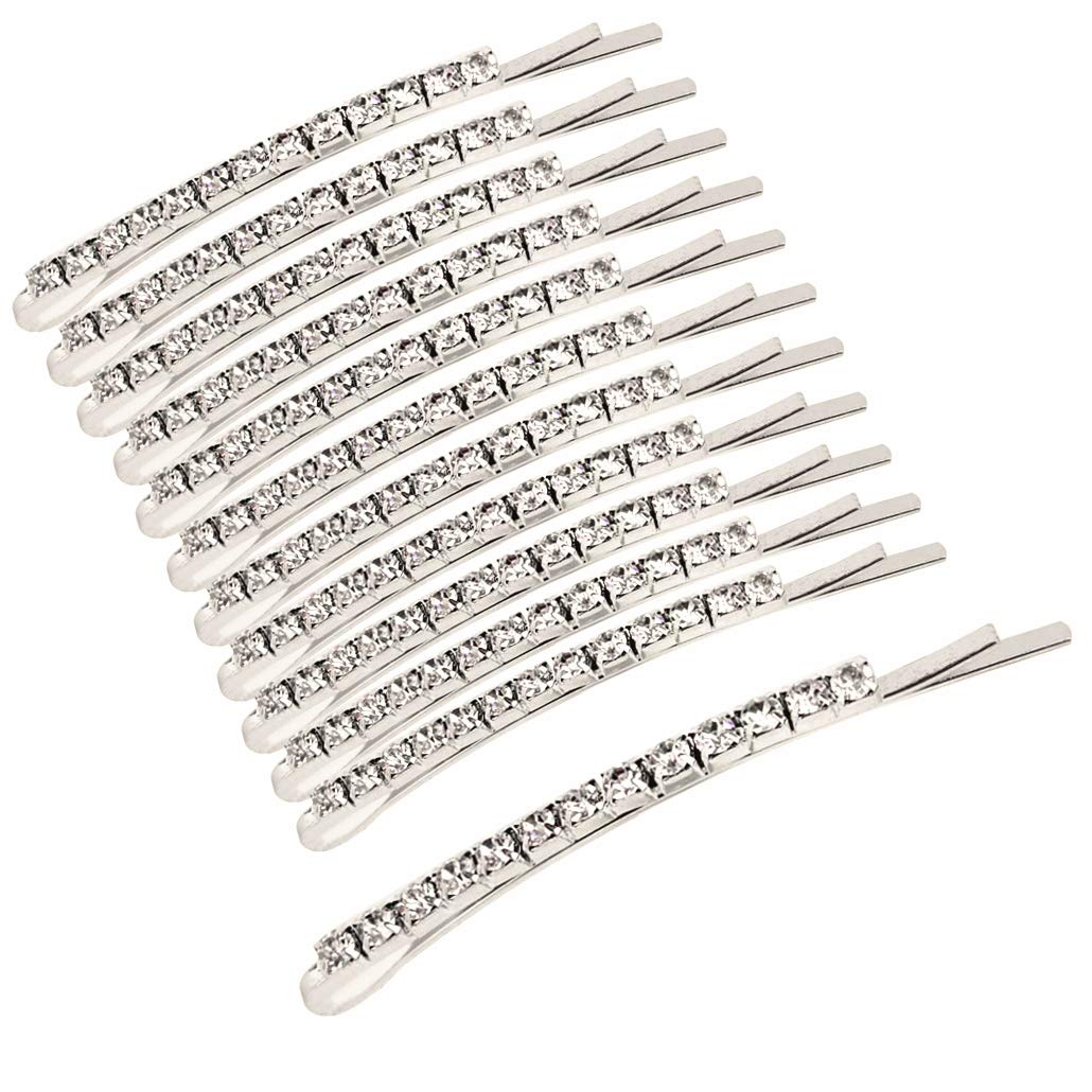 SUMAJU side profile of a bobby pin illustrating 2.4-inch length and curved grip benefit