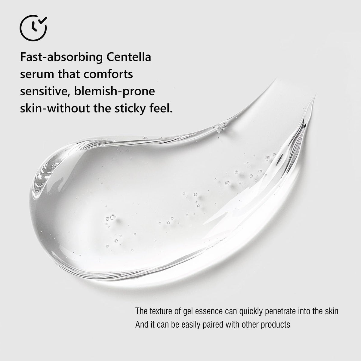 SUMAX relief serum bottle next to ruler for scale to illustrate the 2.5 fl oz size benefit