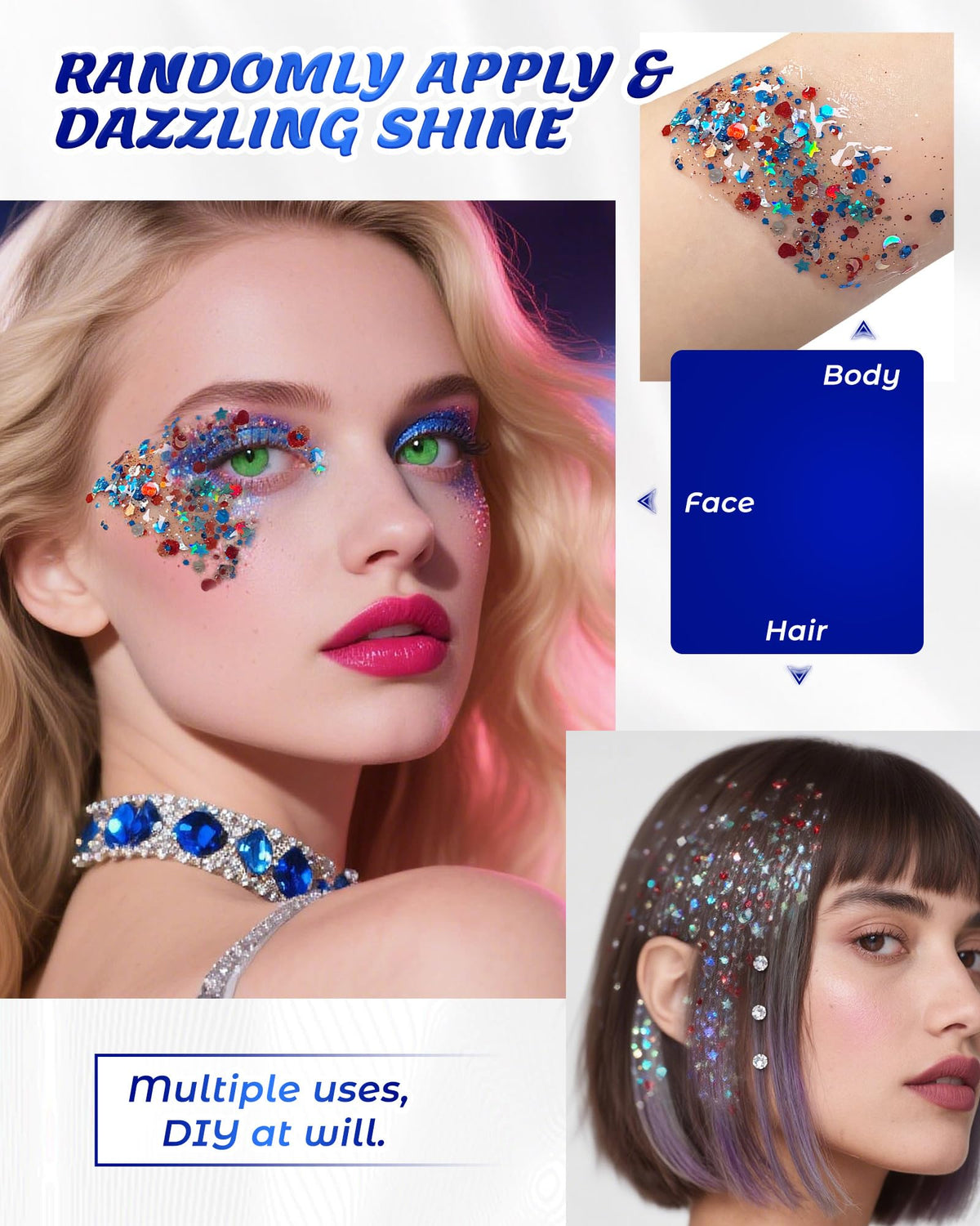SUMEITANG close-up of glitter particles demonstrating high-impact sparkle without clumping