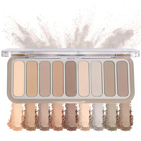SUMEITANG palette front view showing nine neutral matte pans and compact design for travel