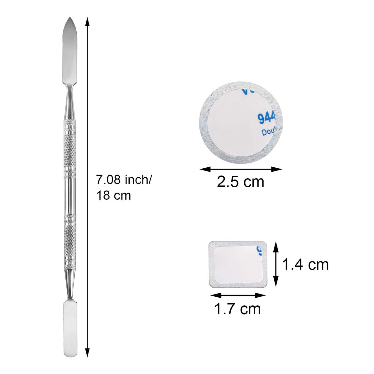Sumind close-up of metal sticker edge and adhesive demonstrating secure grip
