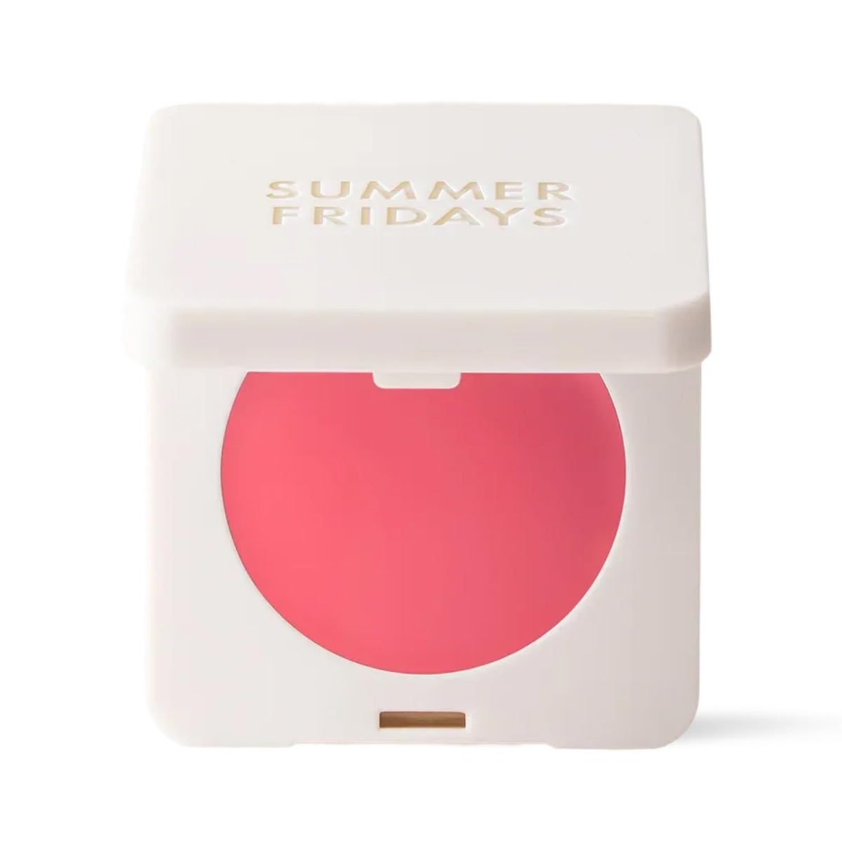 Summer Fridays front jar showing compact pink packaging and shade