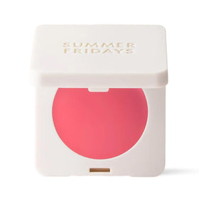 Summer Fridays front jar showing compact pink packaging and shade