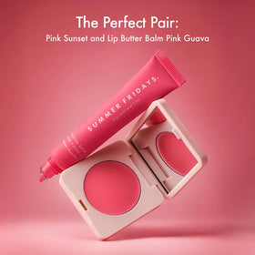 Summer Fridays lip swatch showing rosy tint and moisturizing effect