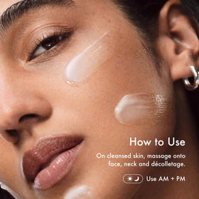 Summer Fridays cream spread on hand demonstrating fast-absorbing hydration