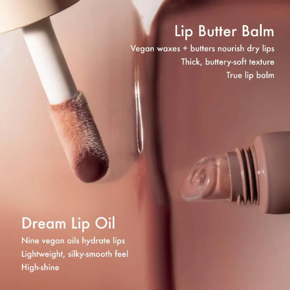 Summer Fridays layered over lipstick to show enhanced shine and added moisture