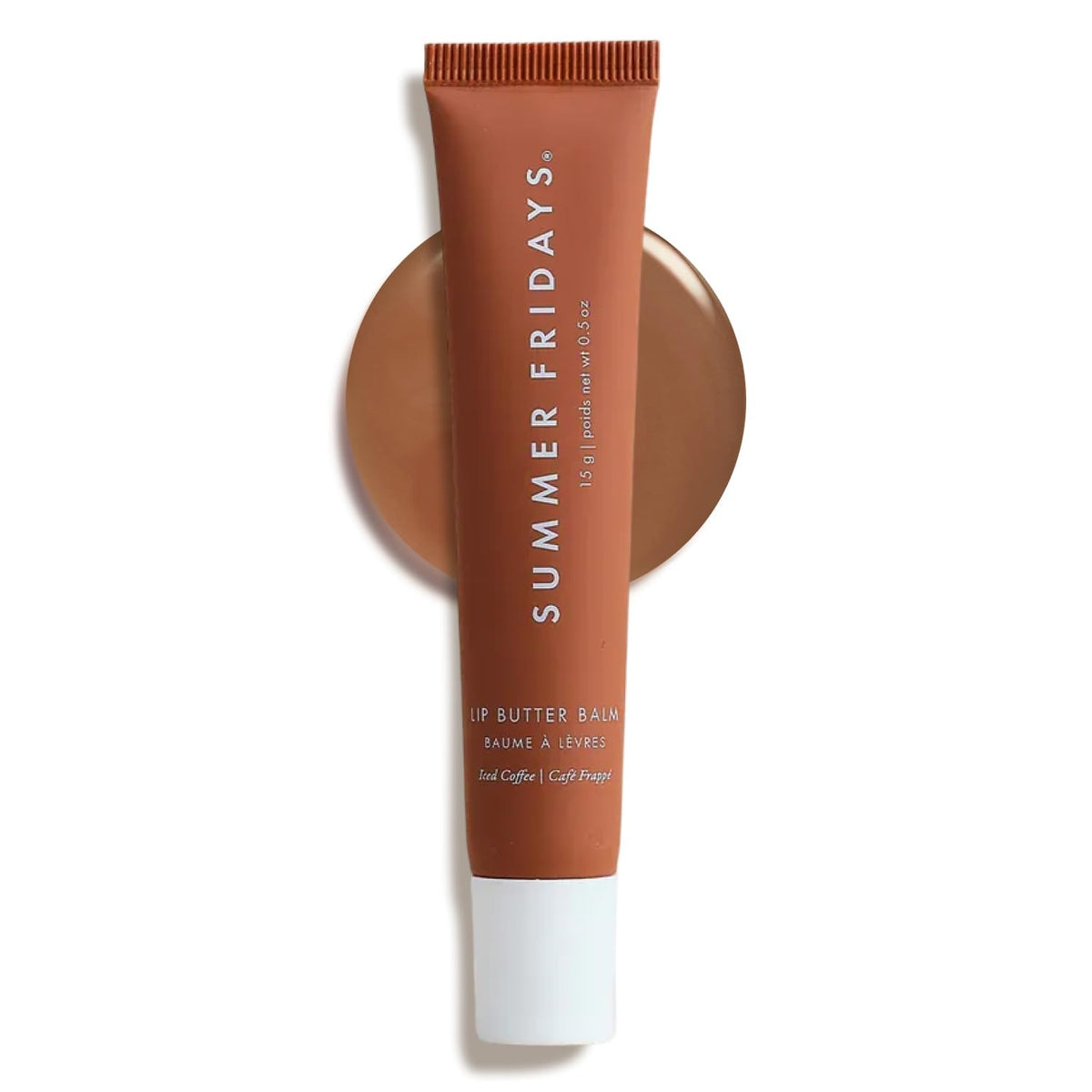 Summer Fridays front packaging showing tinted lip butter and glossy finish benefit