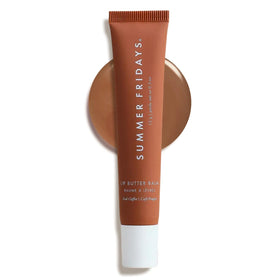 Summer Fridays front packaging showing tinted lip butter and glossy finish benefit