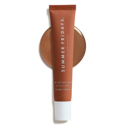 Summer Fridays front packaging showing tinted lip butter and glossy finish benefit