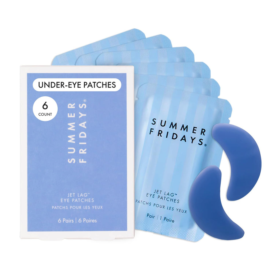 Summer Fridays front pouch showing six sealed pairs and travel-friendly design