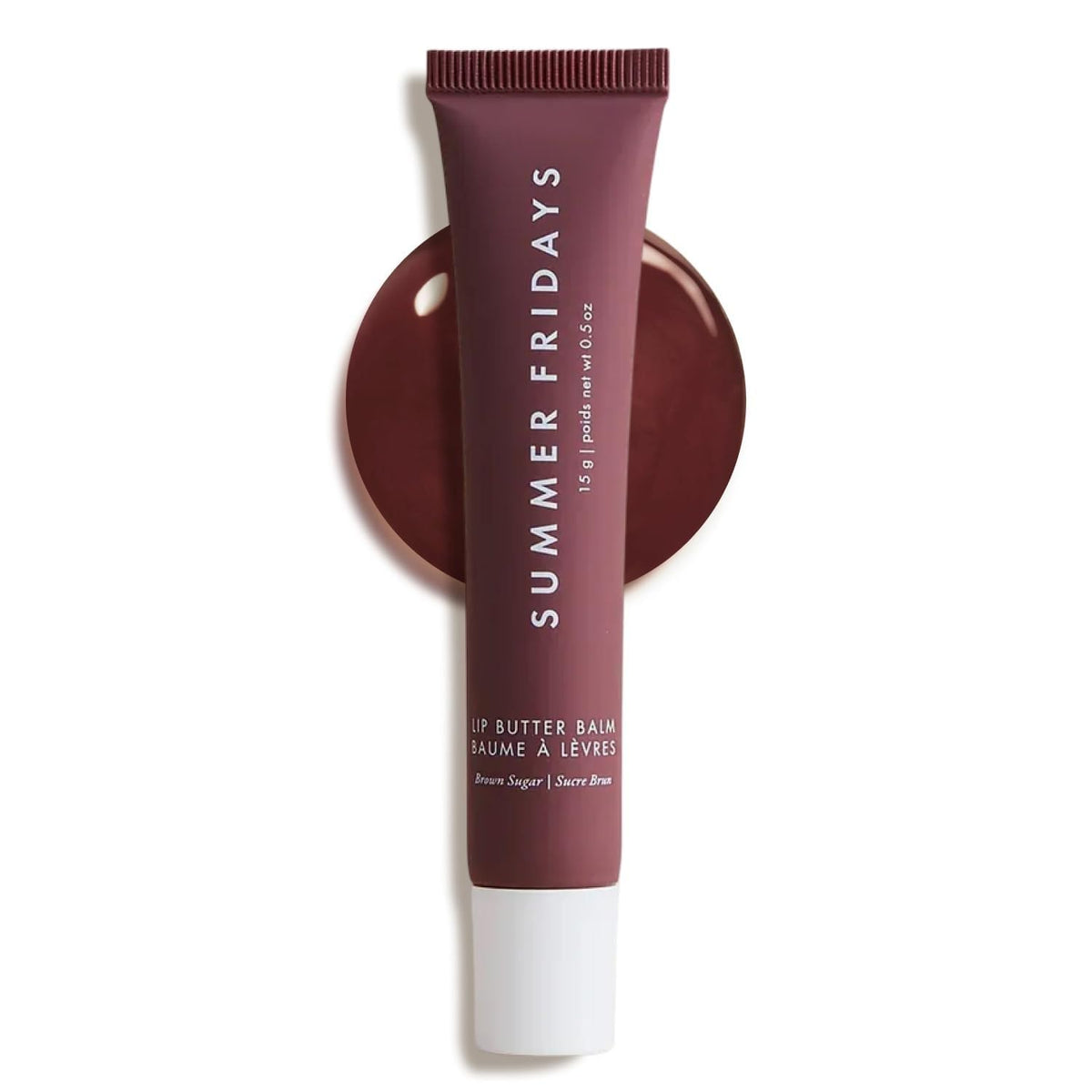 Summer Fridays front view of twist-up balm showing compact packaging and portability benefit