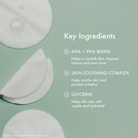 Summer Fridays botanicals and acids display highlighting soothing and exfoliating ingredients