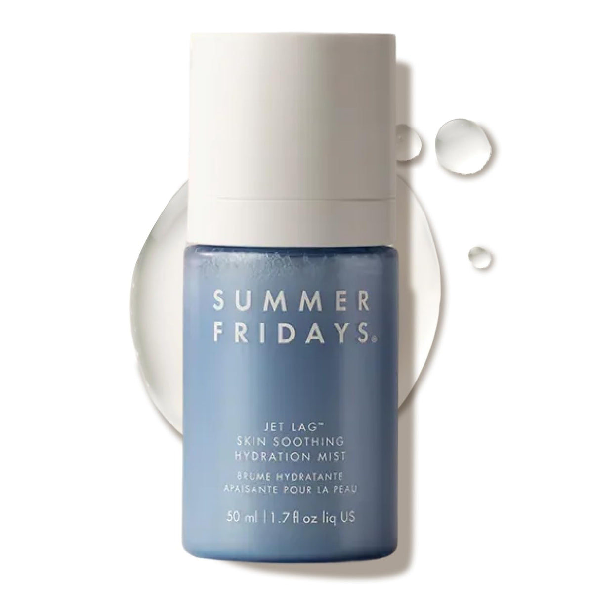 Summer Fridays front packaging shot showing 1.7 oz mist and brand clarity for travel convenience