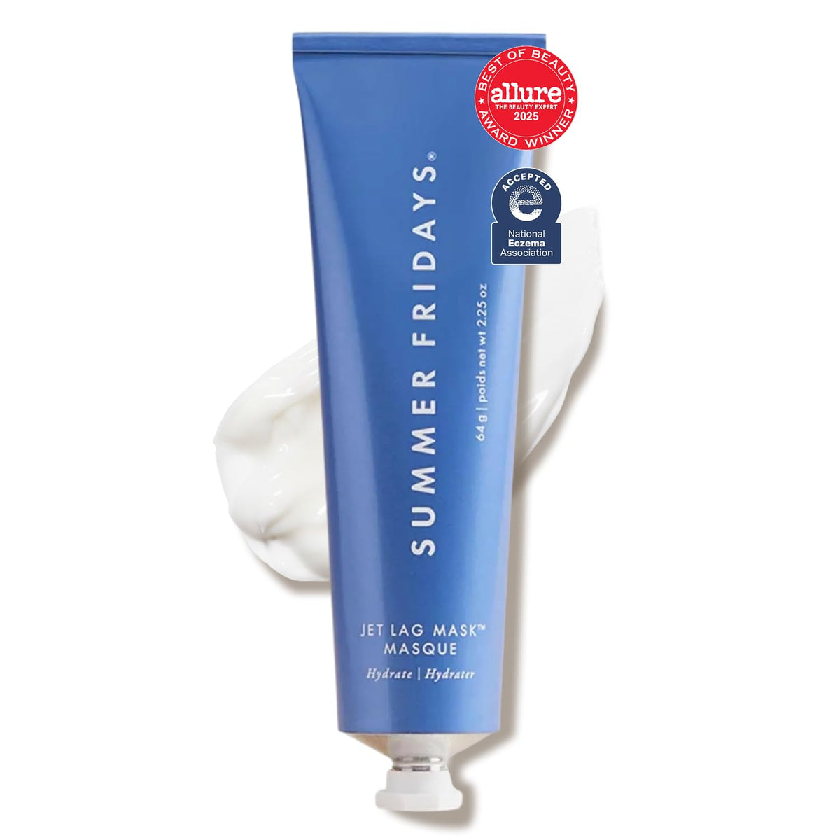 Summer Fridays jar front view showing compact travel-friendly packaging and skincare benefit